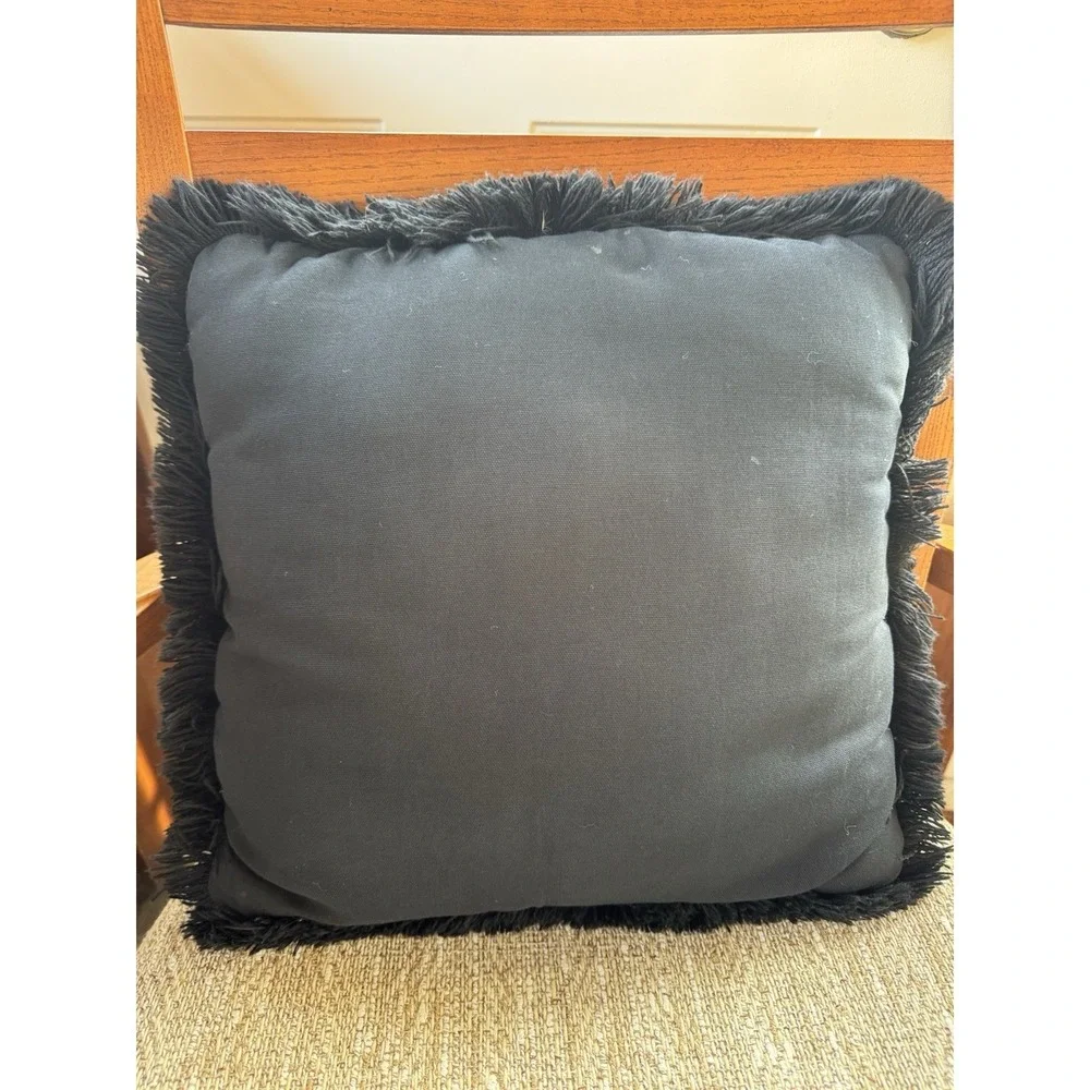 Peking Handicraft Scottish Terrier Scottie Dog Wool Hook Throw Pillow 17